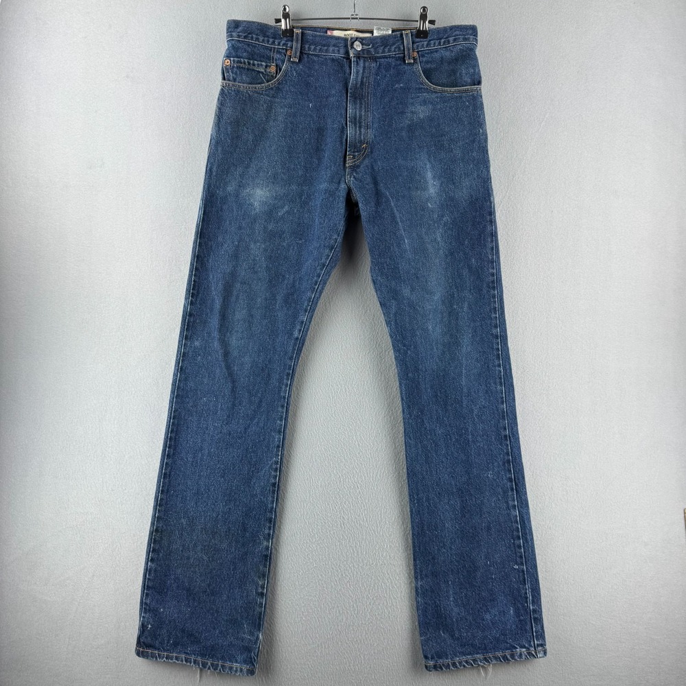 Vintage Levis Jeans Mens 36x36 (Fits 35x36) Blue Denim 517 Bootcut Y2K 2003